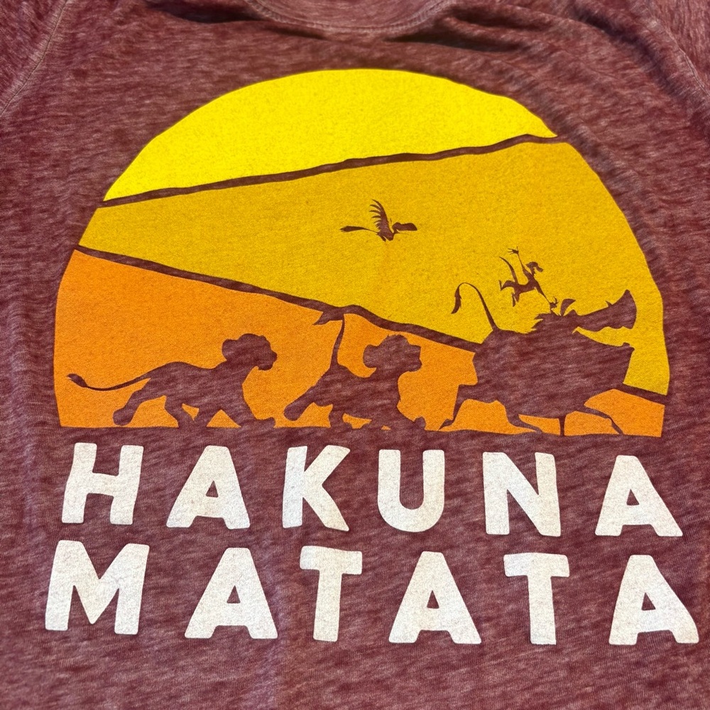 Disney Lion King Hakuna Matata Graphic Lightweight T-Shirt Women’s Size Medium - Picture 4 of 5